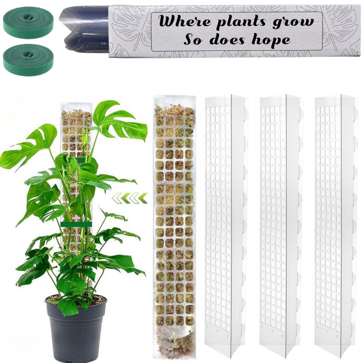 Indoor Herb Garden - Słup mchu Plastikowy stojak na rośliny