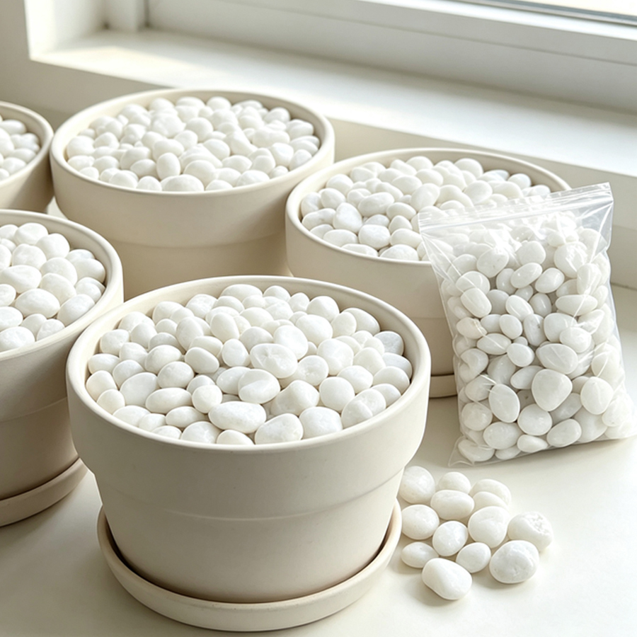 300/600g Polerowane białe kami – Indoor Herb Garden recenzja i cena